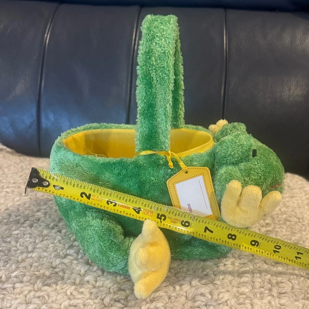 Dan Dee collectors choice plush Adorable Green Frog Kids Bag with Yellow Details